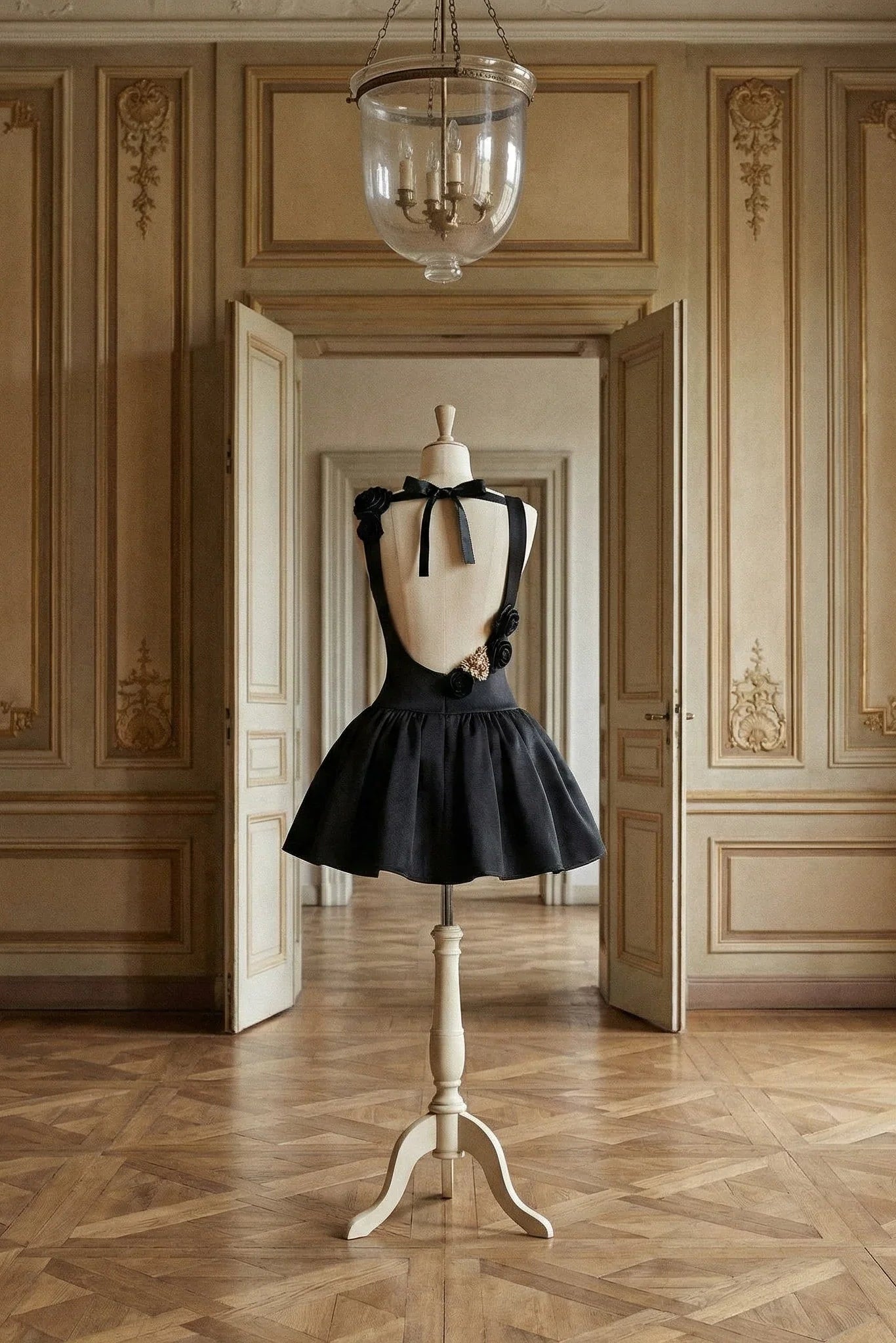 slim fit dress slacks Black and Gold Sequin Short Dress main image 1
