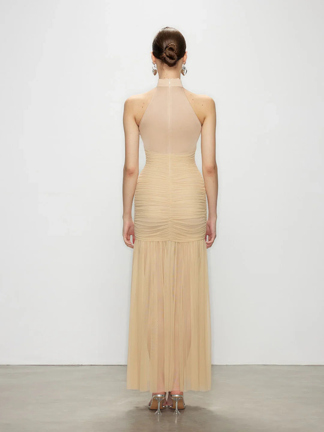 chinese dress ladies Celestia Ivory Long Dress – Maison Safiyaa USA main image 0