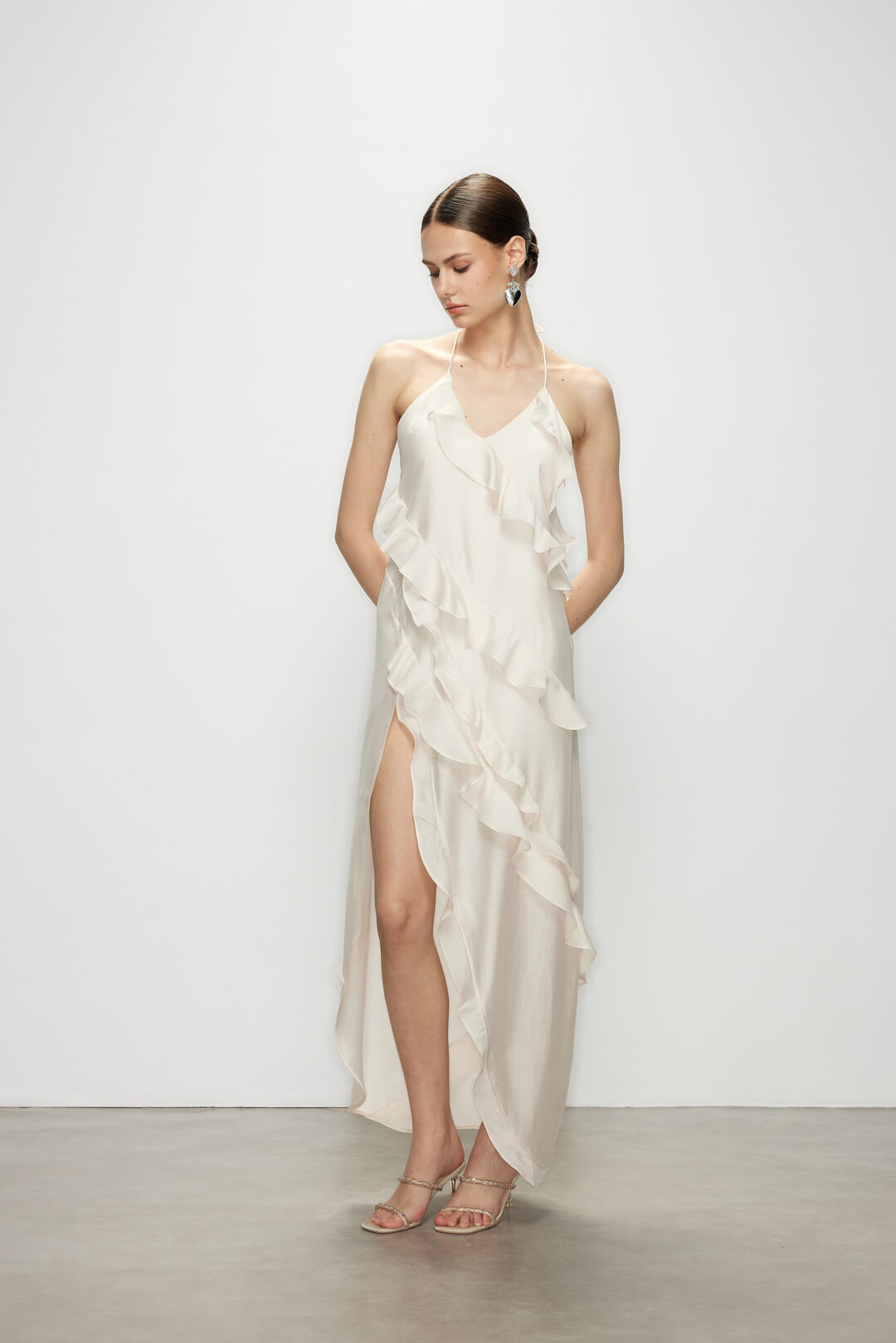 black jersey dress Twisted jersey dress– Róhe